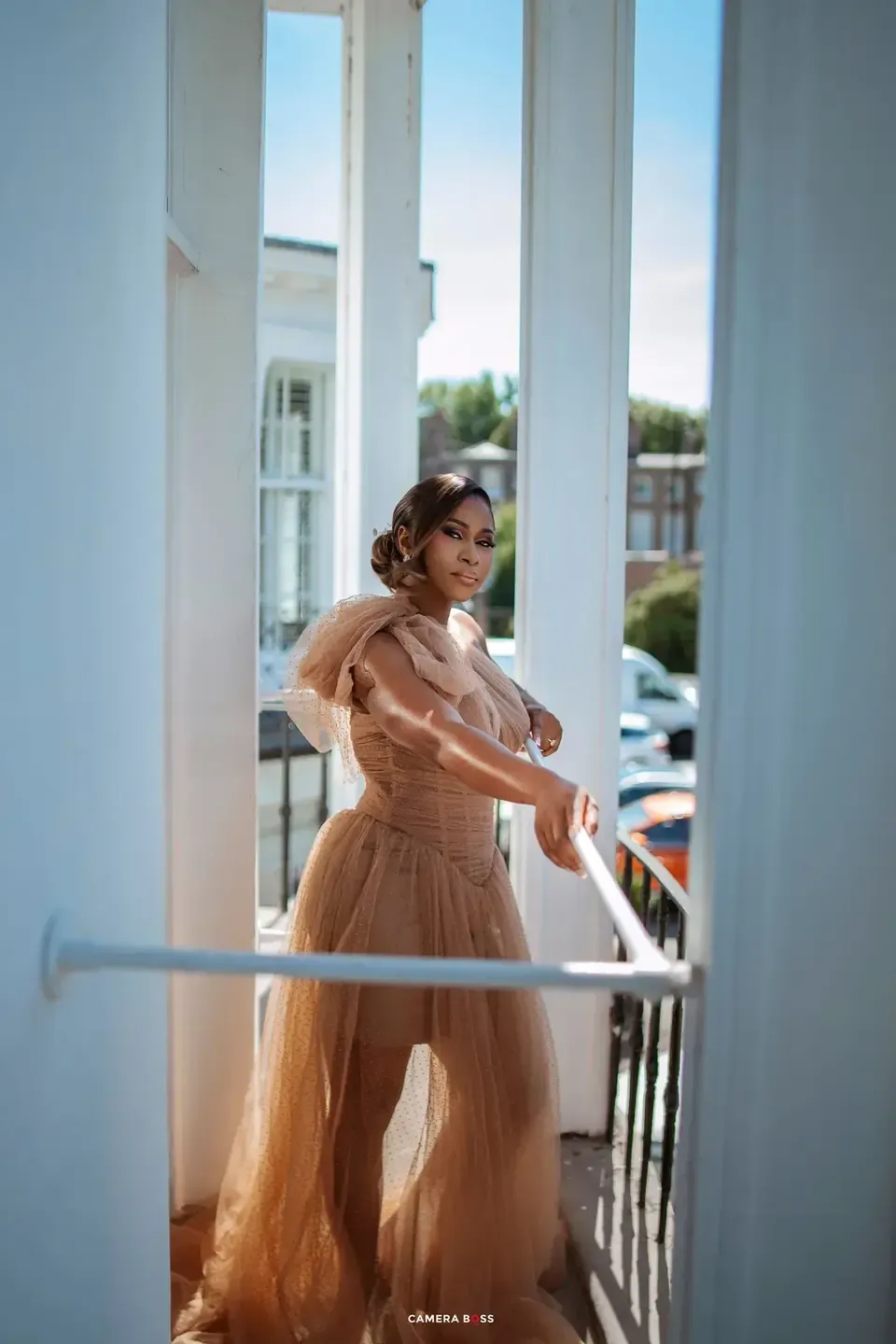 Cynthia getting ready for her wedding