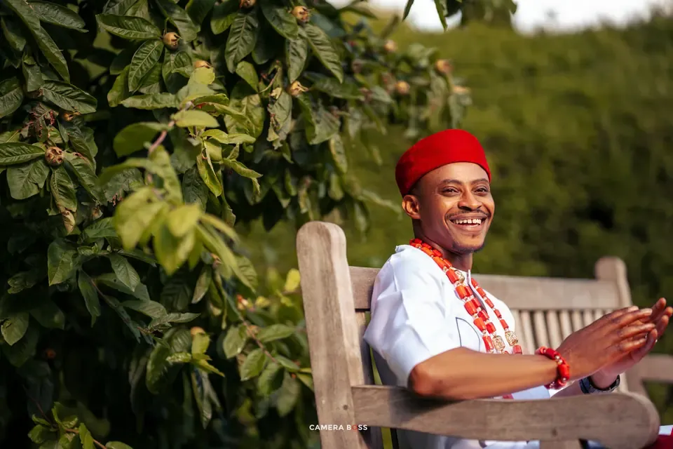 Portrait of the groom outdoors