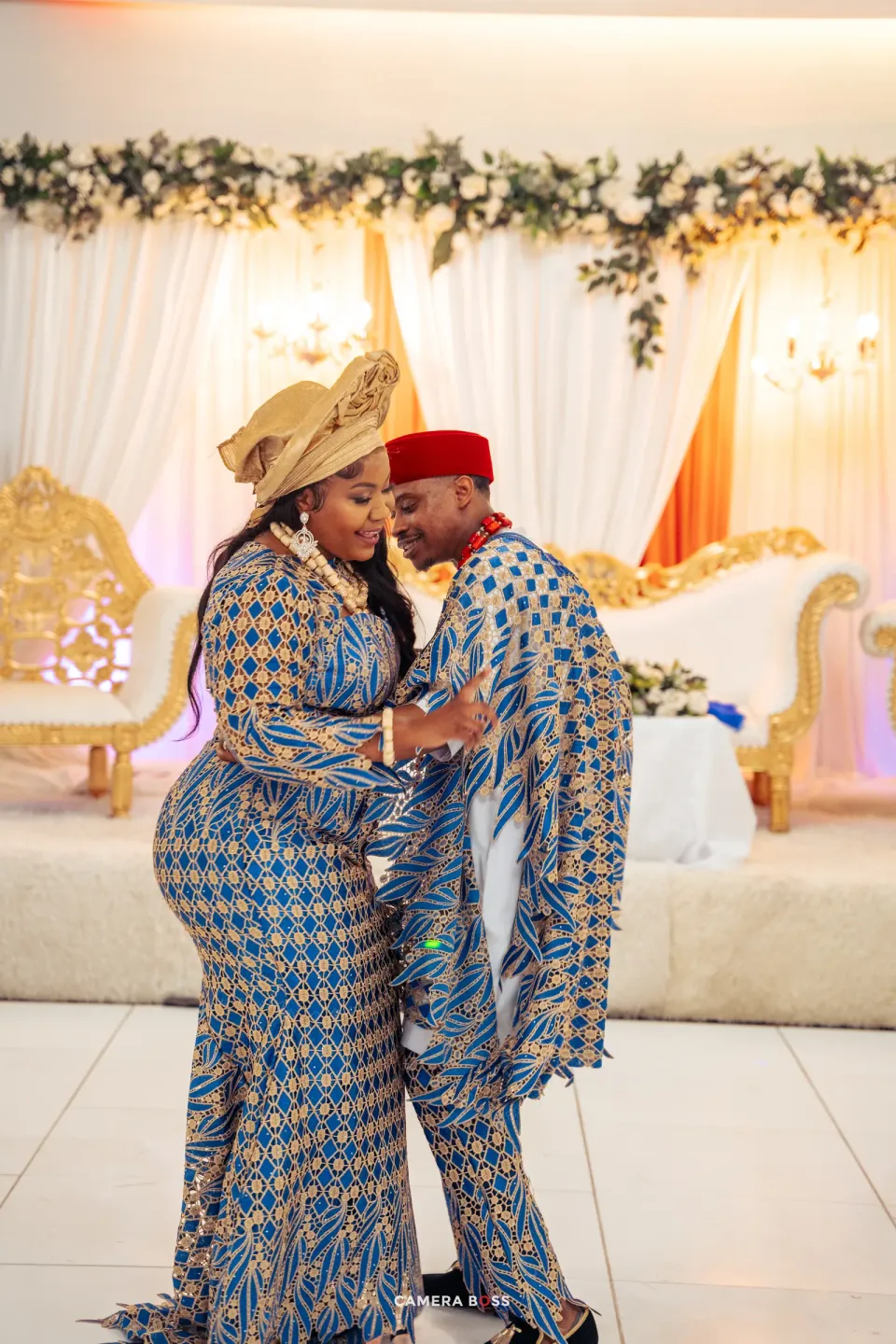 The couple together at their wedding reception. CameraBoss portfolio: Vanessa Wedding.