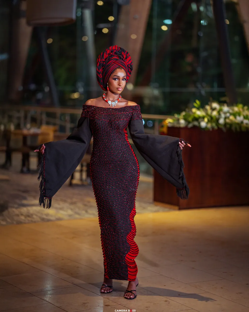 Wedding portrait in traditional attire